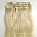 Wholesale Price Remy Russian Human Hair Extension Blond Color Clip in Human Hair Extensions